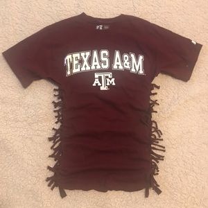 Russell Texas A&M tailored XS short sleeved shirt